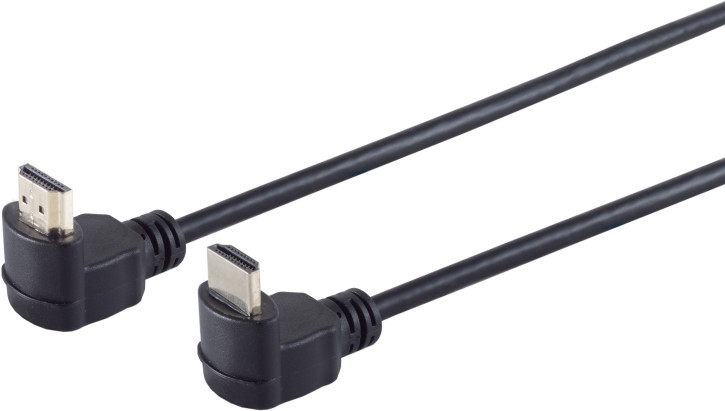 HDMI Kabel, 4K, verg., 2x gewinkelt, schwarz, 1,5m