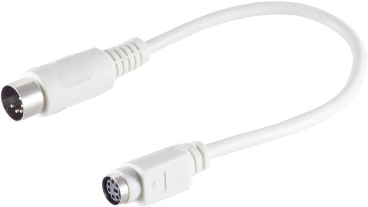 PS 2 6pol Mini DIN-Buchse / 5pol DIN-St. 0,2m