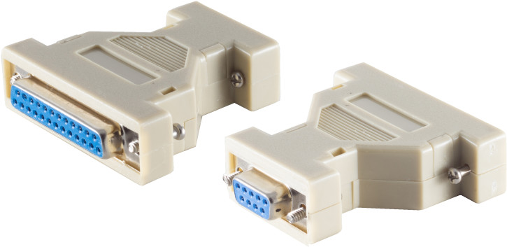 SUB-D Adapter 9pol Sub D-Buchse/25pol Sub-D-Buchse
