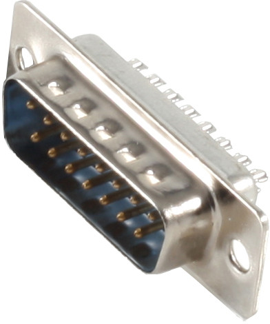 Lötstecker, D-Sub, 15-pol, vergoldet