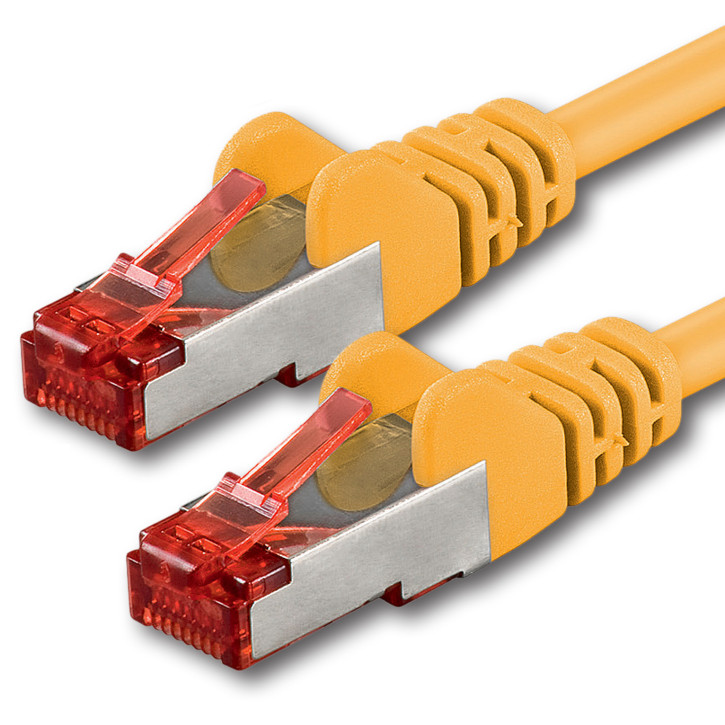 1x 0.25m - CAT.6 - Netzwerk- Patch- Ethernet- Lan- Kabel RJ45 - Gelb - für Switch, Router, Homeoffice 1x 0.25m - CAT.6 - Netzwerk- Patch- Ethernet- Lan- Kabel RJ45 - Gelb - für Switch, Router, Homeoffice