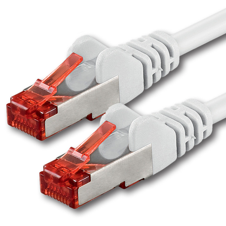1x 0.25m - CAT.6 - Netzwerk- Patch- Ethernet- Lan- Kabel RJ45 - Weiß - für Switch, Router, Homeoffice 1x 0.25m - CAT.6 - Netzwerk- Patch- Ethernet- Lan- Kabel RJ45 - Weiß - für Switch, Router, Homeoffice