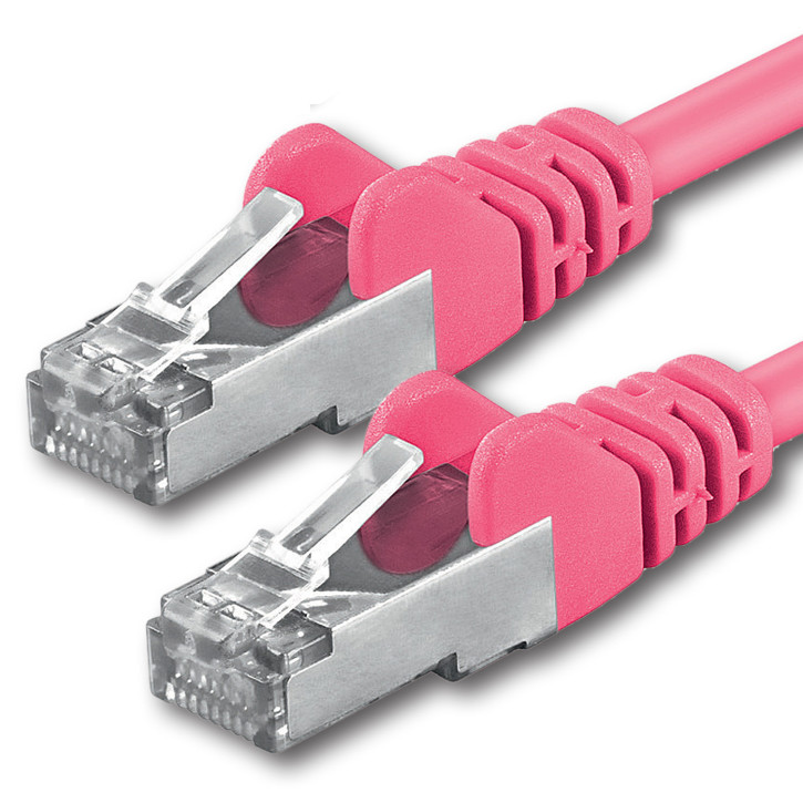 1x 10m - CAT.5e - Netzwerk- Patch- Ethernet- Lan- Kabel RJ45 - Magenta - für Switch, Router, Homeoffice