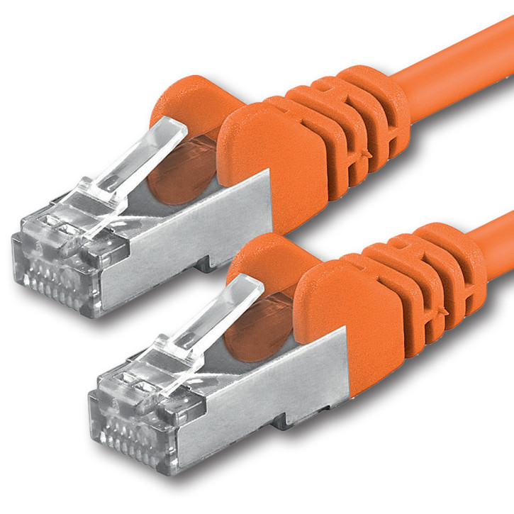 1x 3m - CAT.5e - Netzwerk- Patch- Ethernet- Lan- Kabel RJ45 - Orange - für Switch, Router, Homeoffice