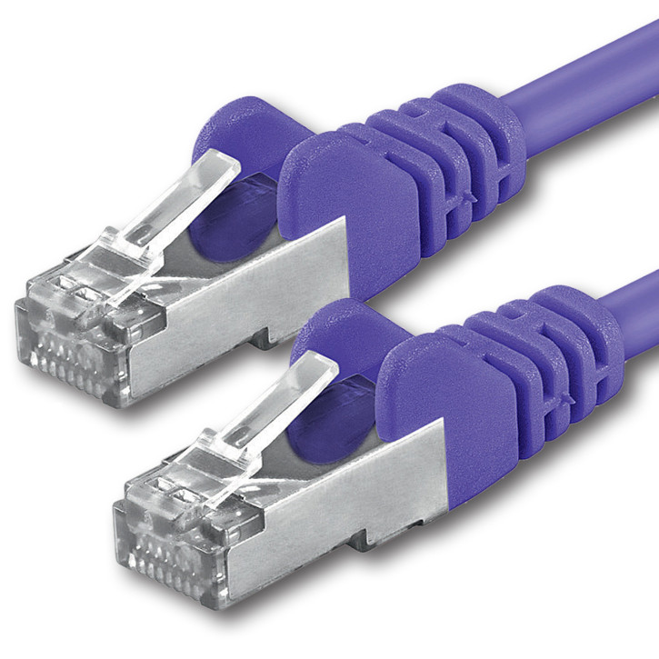 1x 5m - CAT.5e - Netzwerk- Patch- Ethernet- Lan- Kabel RJ45 - Violet - für Switch, Router, Homeoffice