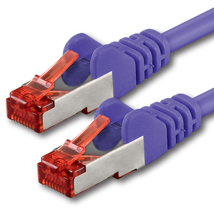 1x 1m - CAT.6 - Netzwerk- Patch- Ethernet- Lan- Kabel RJ45 - Violet - für Switch, Router, Homeoffice 1x 1m - CAT.6 - Netzwerk- Patch- Ethernet- Lan- Kabel RJ45 - Violet - für Switch, Router, Homeoffice