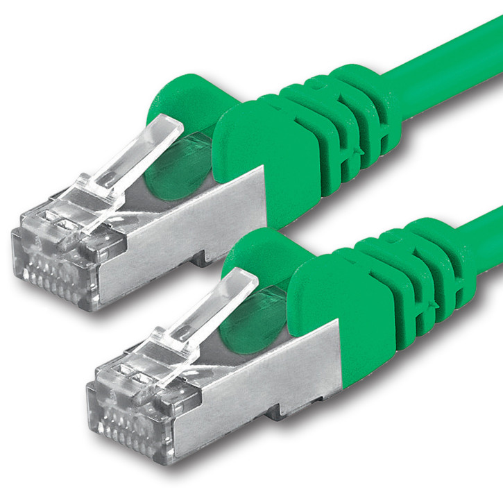 1x 0.25m - CAT.5e - Netzwerk- Patch- Ethernet- Lan- Kabel RJ45 - Grün - für Switch, Router, Homeoffice