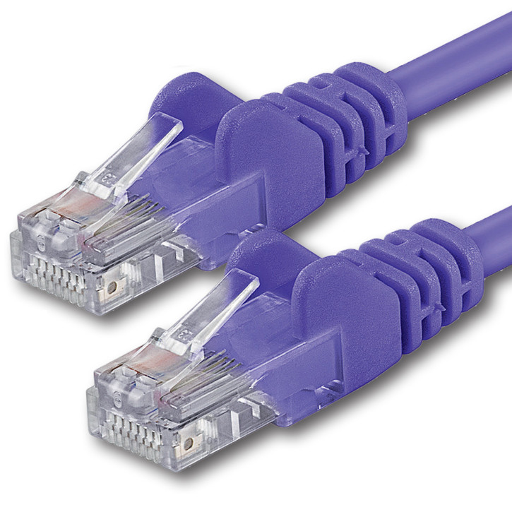 1x 20m - CAT.6 - Netzwerk- Patch- Ethernet- Lan- Kabel RJ45 - Violet - für Switch, Router, Homeoffice