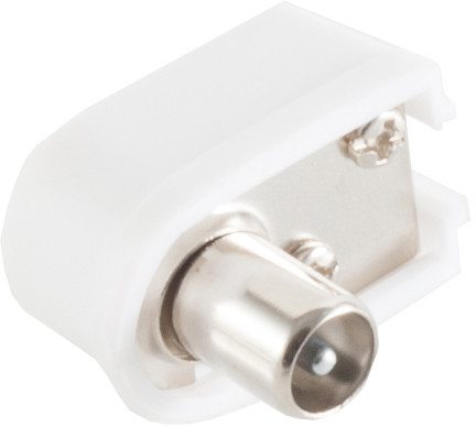 Koaxial-Winkelstecker, Schraubanschluß, klein