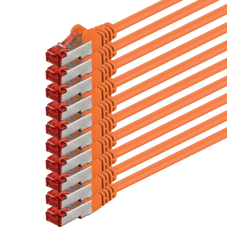 10x 0.5m - CAT.6 - Netzwerk- Patch- Ethernet- Lan- Kabel RJ45 - Orange - für Switch, Router, Homeoffice 10x 0.5m - CAT.6 - Netzwerk- Patch- Ethernet- Lan- Kabel RJ45 - Orange - für Switch, Router, Homeoffice