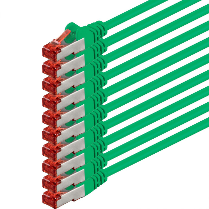 10x 7.5m - CAT.6 - Netzwerk- Patch- Ethernet- Lan- Kabel RJ45 - Grün - für Switch, Router, Homeoffice 10x 7.5m - CAT.6 - Netzwerk- Patch- Ethernet- Lan- Kabel RJ45 - Grün - für Switch, Router, Homeoffice